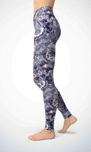 Load image into Gallery viewer, Purple wallpaper legging for workout yoga gym running - alien wing active