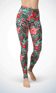 Red mapple legging for workout yoga gym running - alien wing active