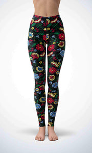 Flower garden legging for workout yoga gym running - alien wing active