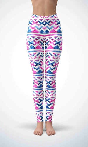 Pink wave legging for workout yoga gym running - alien wing active