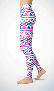 Pink wave legging for workout yoga gym running - alien wing active