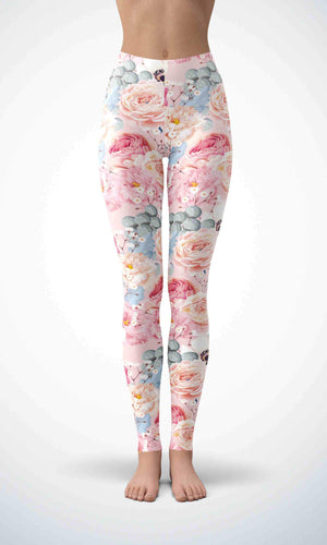 Pink rose legging for workout yoga gym running - alien wing active