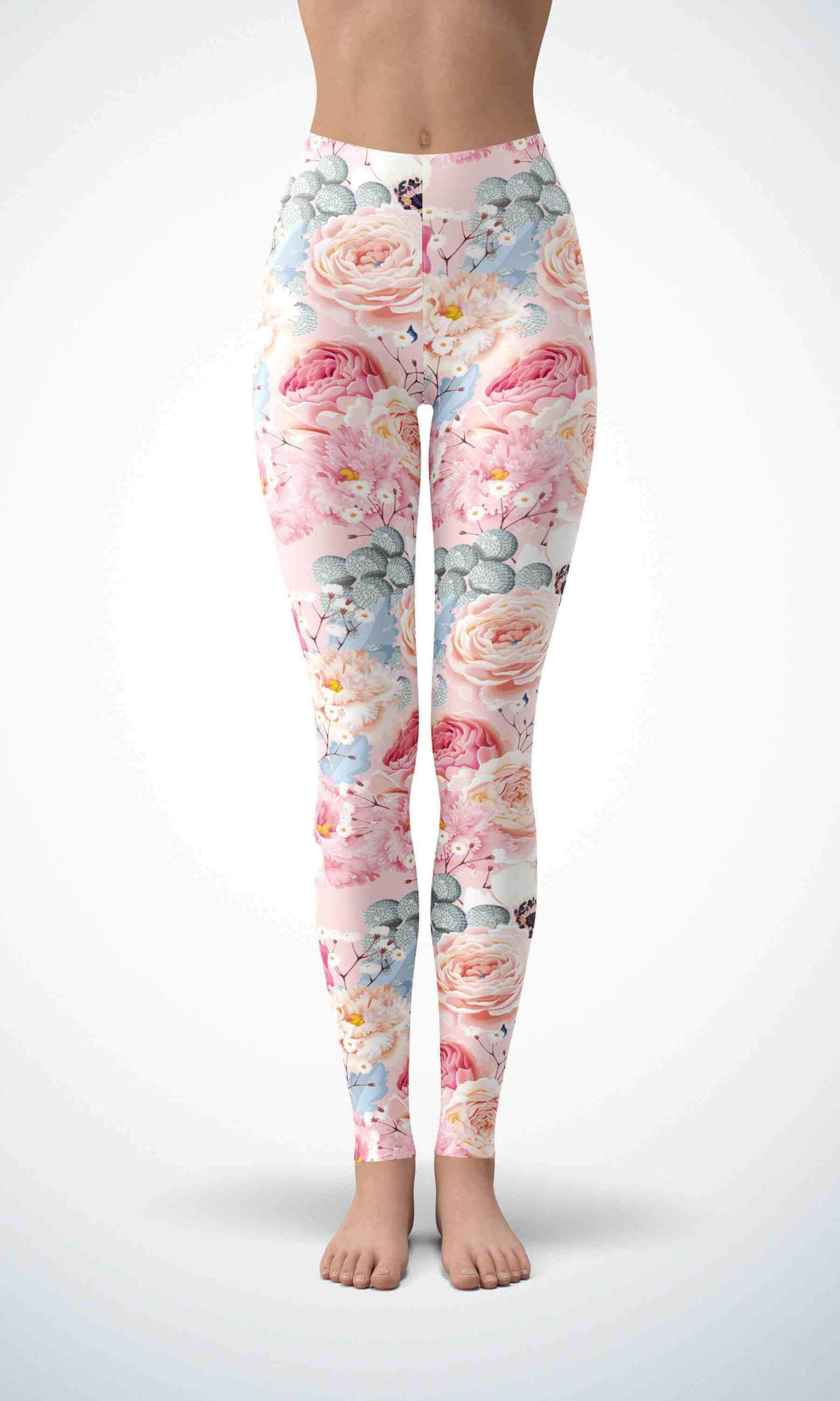 Pink rose legging for workout yoga gym running - alien wing active
