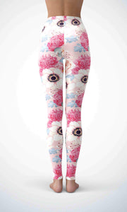 Pink rose legging for workout yoga gym running - alien wing active