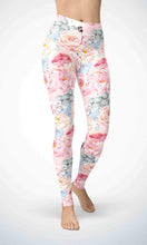 Load image into Gallery viewer, Pink rose legging for workout yoga gym running - alien wing active