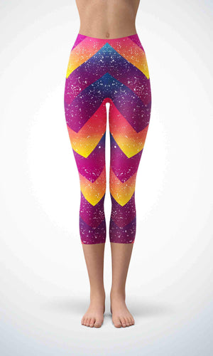Hot summer stripe capri for workout yoga gym jogging - alien wing active