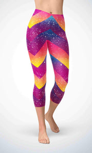 Hot summer stripe capri for workout yoga gym jogging - alien wing active