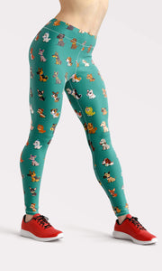 Green lovely doggie yoga pants for yoga fitness active-Alien active