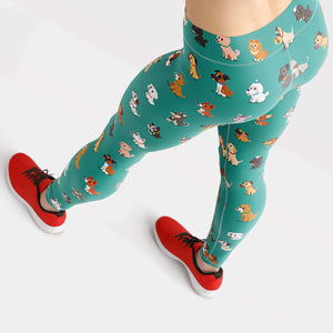 Green lovely doggie yoga pants for yoga fitness active-Alien active