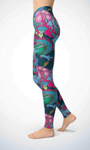 Load image into Gallery viewer, Dragon flower legging for workout yoga gym running - alien wing active
