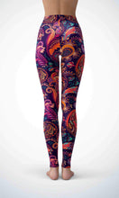 Load image into Gallery viewer, Purple wallpaper legging for workout yoga gym running - alien wing active