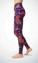Load image into Gallery viewer, Purple wallpaper legging for workout yoga gym running - alien wing active
