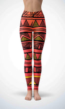 Load image into Gallery viewer, Orange paper legging for workout yoga gym running - alien wing active