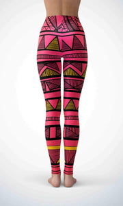 Orange paper legging for workout yoga gym running - alien wing active