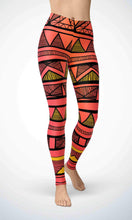 Load image into Gallery viewer, Orange paper legging for workout yoga gym running - alien wing active