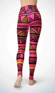 Orange paper legging for workout yoga gym running - alien wing active