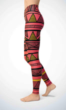 Load image into Gallery viewer, Orange paper legging for workout yoga gym running - alien wing active