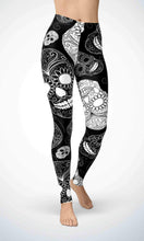 Load image into Gallery viewer, White skull legging for workout yoga gym running - alien wing active