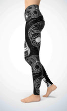 Load image into Gallery viewer, White skull legging for workout yoga gym running - alien wing active