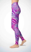 Load image into Gallery viewer, Pink silk legging for workout yoga gym running - alien wing active
