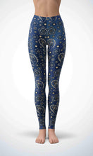 Load image into Gallery viewer, Denim flower legging for workout yoga gym running - alien wing active