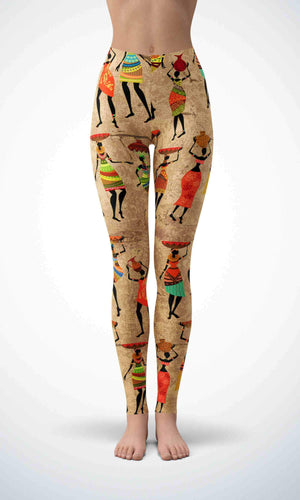 Maya culture legging for workout yoga gym running - alien wing active