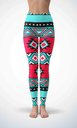 Red wallpaper legging for workout yoga gym running - alien wing active