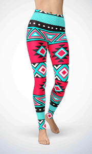 Red wallpaper legging for workout yoga gym running - alien wing active