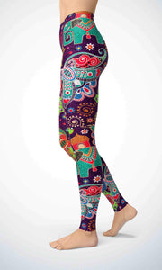 Lovely elephant legging for workout yoga gym running - alien wing active