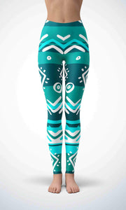 Blue maya legging for workout yoga gym running - alien wing active