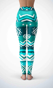 Blue maya legging for workout yoga gym running - alien wing active