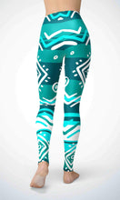 Load image into Gallery viewer, Blue maya legging for workout yoga gym running - alien wing active