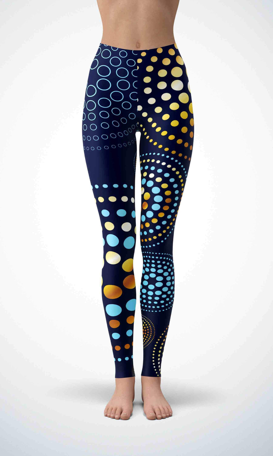 Dots and sky legging for workout yoga gym running - alien wing active