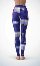 Load image into Gallery viewer, Patch denim legging for workout yoga gym running - alien wing active