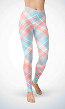 Load image into Gallery viewer, Pink check legging for workout yoga gym running - alien wing active