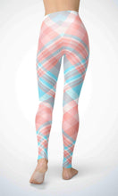Load image into Gallery viewer, Pink check legging for workout yoga gym running - alien wing active