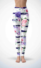 Load image into Gallery viewer, Rose stripe legging for workout yoga gym running - alien wing active