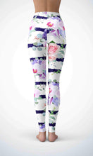 Load image into Gallery viewer, Rose stripe legging for workout yoga gym running - alien wing active