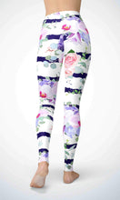 Load image into Gallery viewer, Rose stripe legging for workout yoga gym running - alien wing active