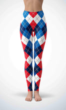 Load image into Gallery viewer, England check legging for workout yoga gym running - alien wing active