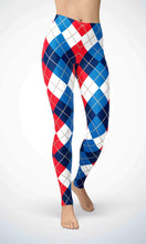 Load image into Gallery viewer, England check legging for workout yoga gym running - alien wing active