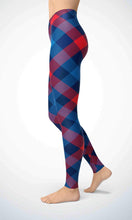 Load image into Gallery viewer, Red check legging for workout yoga gym running - alien wing active