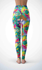 Monky in jungle legging for workout yoga gym running - alien wing active