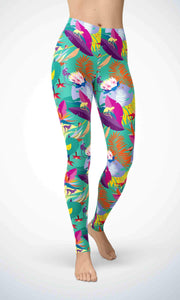 Monky in jungle legging for workout yoga gym running - alien wing active