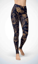 Load image into Gallery viewer, Golden flower legging for workout yoga gym running - alien wing active