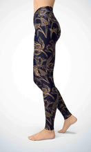 Load image into Gallery viewer, Golden flower legging for workout yoga gym running - alien wing active
