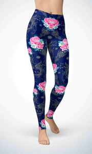 Love rose legging for workout yoga gym running - alien wing active