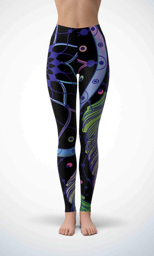 Darkness flower legging for workout yoga gym running - alien wing active