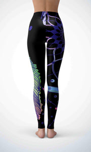 Darkness flower legging for workout yoga gym running - alien wing active