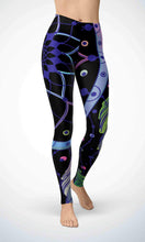 Load image into Gallery viewer, Darkness flower legging for workout yoga gym running - alien wing active